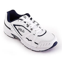 Mens Fila Talon 3 Mesh Athletic Sneakers - White/Navy
