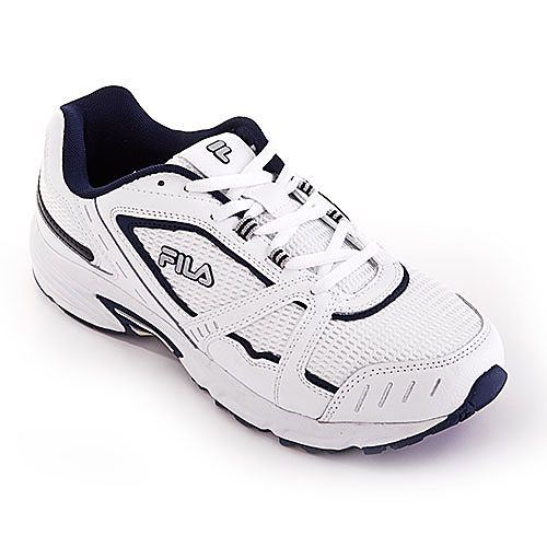 Mens Fila Talon 3 Mesh Athletic Sneakers - White/Navy - image 
