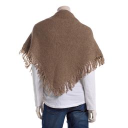 Womens Modena Solid Woven Triangle Fringe Scarf