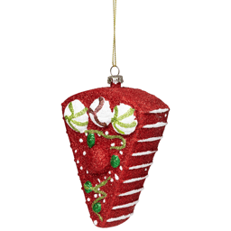 Northlight Glittered Strawberry Cake Slice Christmas Ornament