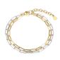 Forever Facets 18kt. Gold Plated Paperclip Chain Bracelet - image 1