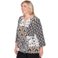 Plus Size Alfred Dunner Classics 3/4 Sleeve Geometric Blouse - image 3