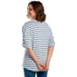 Petite Erika Ruby Ruched Elbow Sleeve Stripe Tee - image 2
