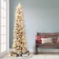 Puleo International 6.5ft. Pre-Lit Flocked Christmas Tree - image 3