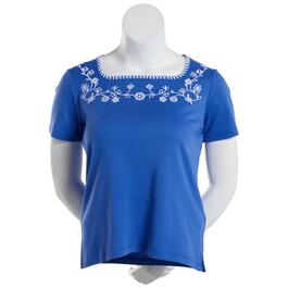 Womens Hasting & Smith Short Sleeve Square Neck Tee