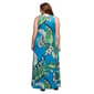 Plus Size 24/7 Comfort Apparel Blue Paisley Sleeveless Maxi Dress - image 3
