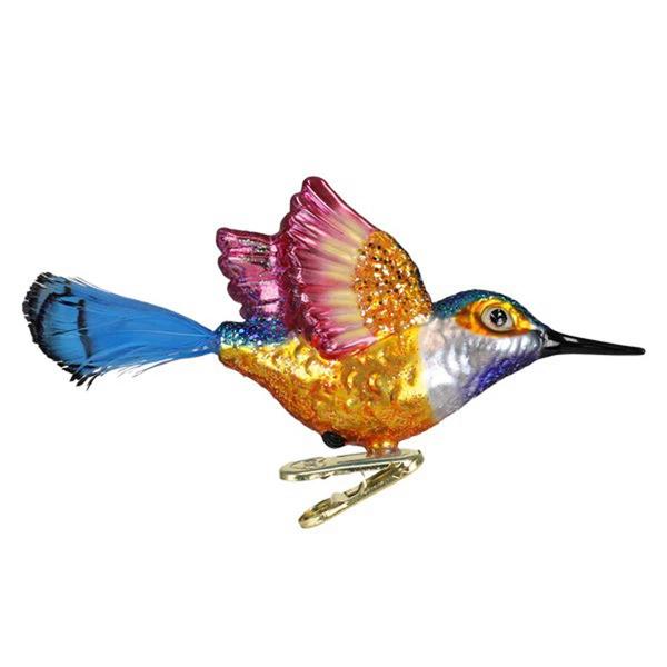 Old World Christmas Vibrant Hummingbird Glass Ornament