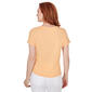 Womens Skye''s The Limit Soft Side Solid Rolled Cuff Tie Front Top - image 4