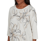 Petite Alfred Dunner Regent Street Floral Soutache Blouse - image 5