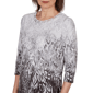 Petite Alfred Dunner Classics 3/4 Sleeve Ombre Abstract Blouse - image 5