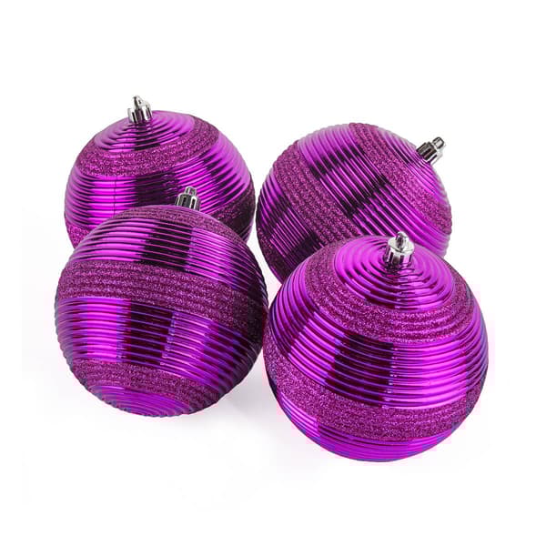 National Tree 4.5in. Shatterproof Bauble Ornaments - Set of 4 - image 