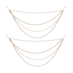 Melrose Pearl Bead & Chain Link Garland - Set of 2