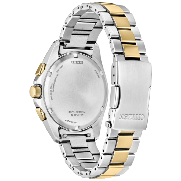 Mens Citizen&#174; Eco-Drive Chrono Green Dial Watch - CA4684-54X