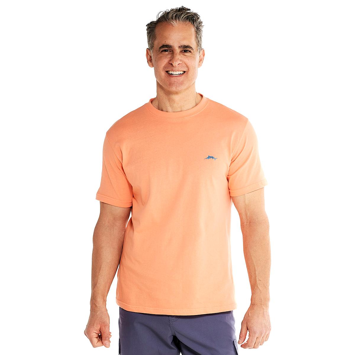 Mens Joe Marlin Solid Fish Logo Tee