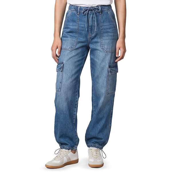 Juniors Madden Girl Denim Cargo Joggers w/ Drawstring