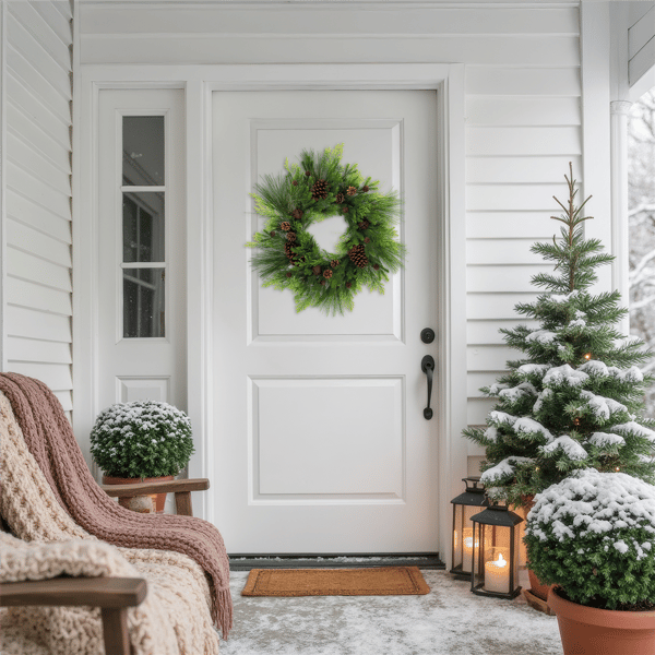 Northlight Real Touch™ Pinecones & Jingle Bells Christmas Wreath - image 