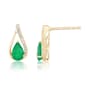 10kt. Gold Pear Morganite Earrings - image 1
