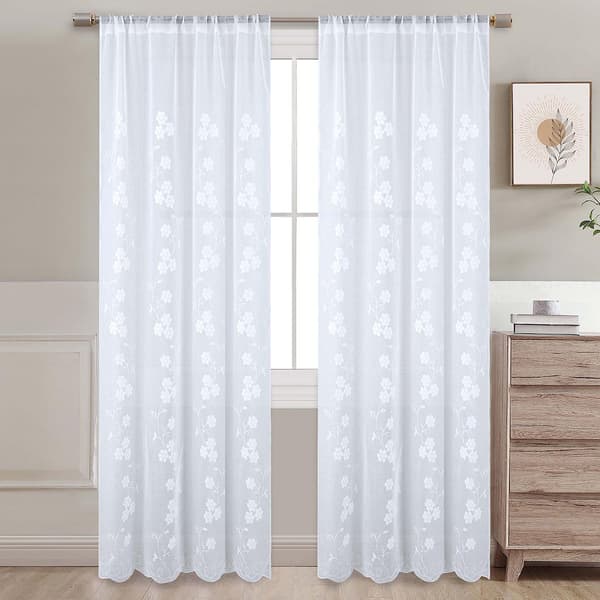 Laura Ashley(R) Telford Embroidered Panel Curtain - image 