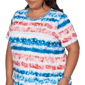 Plus Size Alfred Dunner Lady Liberty Americana Tie Dye Blouse - image 5