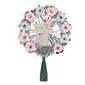 Northlight Seasonal Silver Tinsel Wreath with Angel Tree Topper - image 1