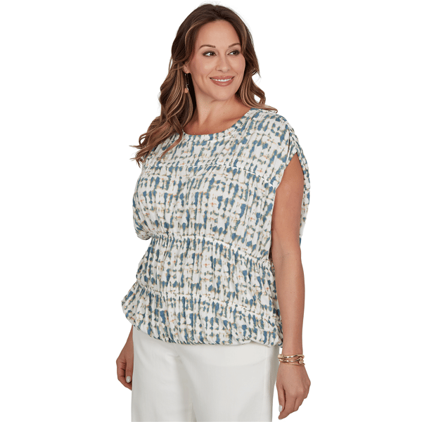 Plus Size Skye’s the Limit Summer Spice Cap Sleeve Blouse