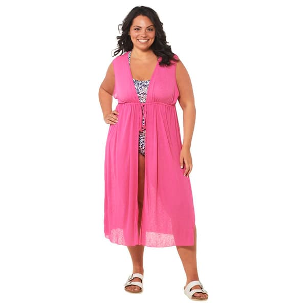 Plus Size Cover Me Onion Skin Duster Cover-Up