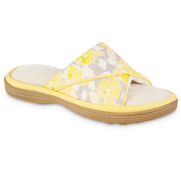 Womens Isotoner Recycled Floral Keilly Slide Slippers - image 