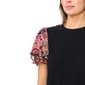 Womens Cece Short Layered Floral Sleeve Blouse - image 3