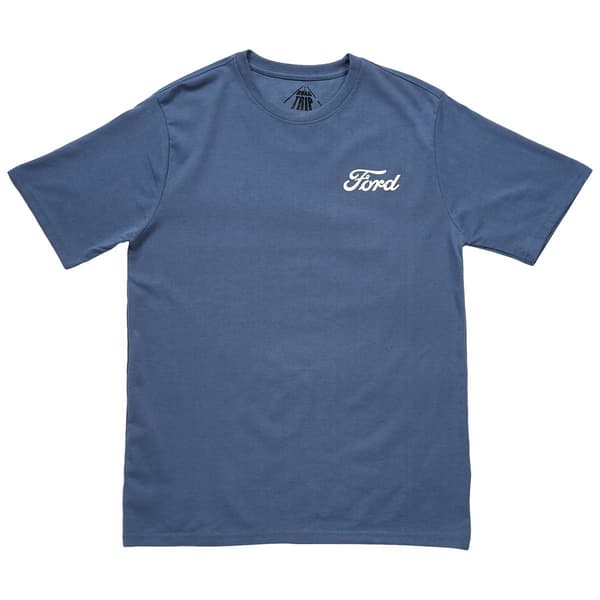 Mens Ford Bronco Vintage Car Ad Short Sleeve Tee - Blue Jean