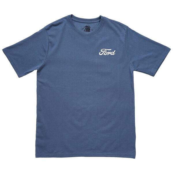 Mens Ford Bronco Vintage Car Ad Short Sleeve Tee - Blue Jean - image 