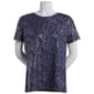 Womens Emily Daniels Short Sleeve Foil Dotted Lines Tee - image 1