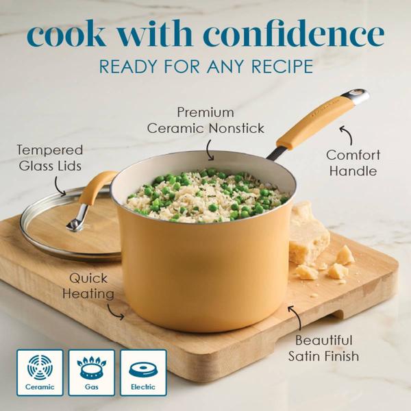 Rachael Ray Cucina 10pc. Nonstick Cookware Pots and Pans Set