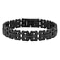 Mens Gentlemens Classics&#40;tm&#41; Black Stainless Steel Link Bracelet - image 1