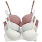 Womens Nautica 3pk. Rib Cottn T-Shirt Bras w/Picot Edge-NT1797 - image 1