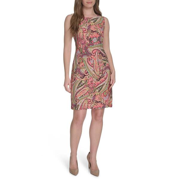 Womens Tommy Hilfiger Sleeveless Paisley Jersey Shift Dress - image 