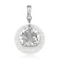 Wearable Art Silver/White Sand Dollar Enhancer Pendant - image 1