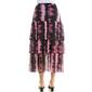 Womens Nicole Miller Long Tiered Tie Dye Stripe Mesh Skirt - image 3