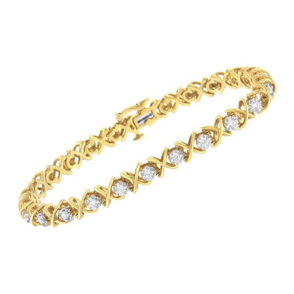 Diamond Classics&#8482; 10kt. Yellow Gold Diamond X Link Bracelet