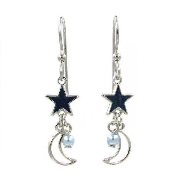 Silver Forest Celestial Cascade Silver-Tone Dangle Earrings - image 