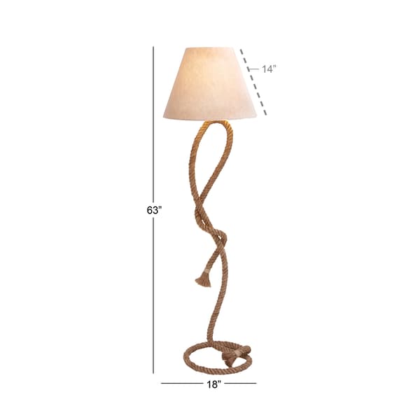 9th & Pike&#174; Brown Jute Rustic Floor Lamp