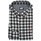 Mens Lands End Long Sleeve Flannel Shirt - White/Black - image 1