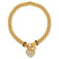 Nine West Gold-Tone Heart Charm Mesh Stretch Bracelet - image 1