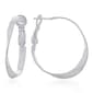 Forever New Sterling Silver Twisted Ribbon Hoop Earrings - image 1
