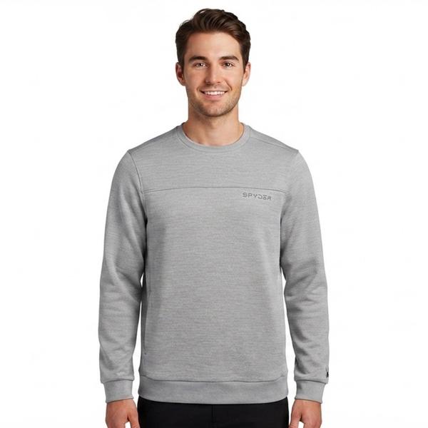 Mens Spyder Textured Bonded Fleece Crewneck - image 