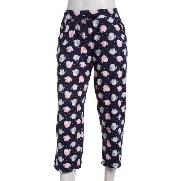 Womens Rene Rofe Owls  Capri Pajamas