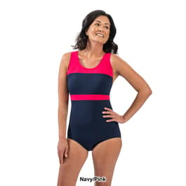 Womens Dolfin&#174; Aquashape Color Block Conservative Swimsuit