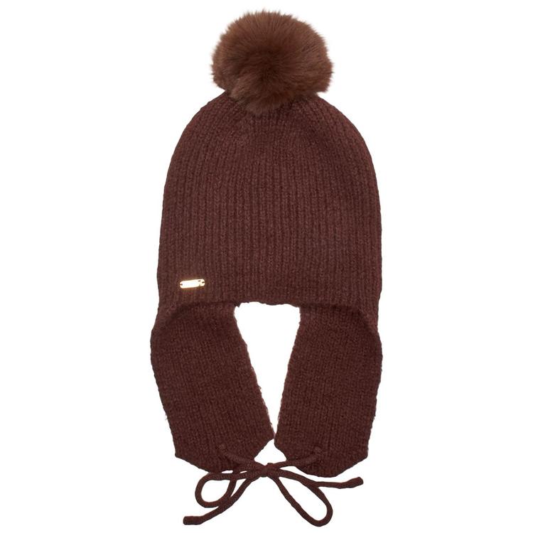 Womens Steve Madden Marled Earflap Beanie