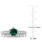 Gemstone Classics™ 10kt. White Gold 1ct. Lab Created Emerald Ring - image 3