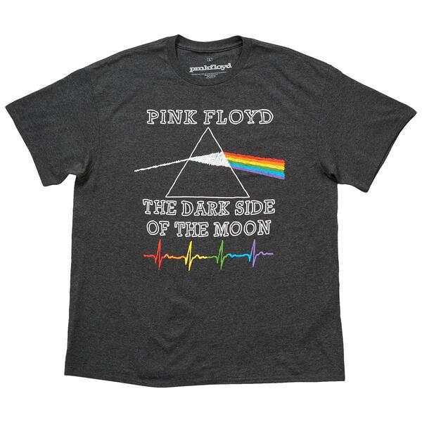 Young Mens Pink Floyd Dark Side of the Moon Graphic Tee-Charcoal - image 