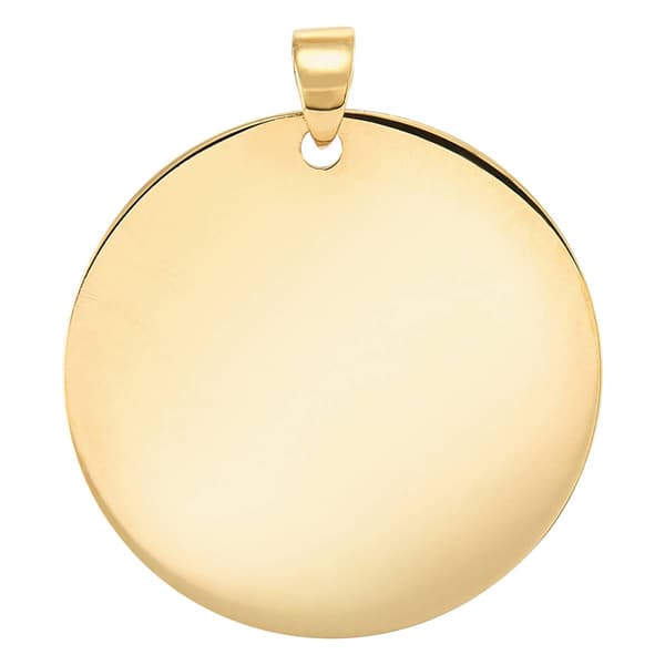 Gold Classics(tm) Polished Solid Round Coin Charm Pendant - image 